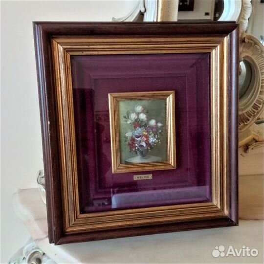 Антикварная картина маслом живопись интерьер Итали