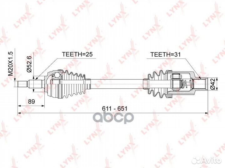 CD1022 привод передний правый Renault Duster 4