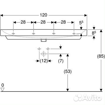 Geberit 500.253.01.1 Раковина подвесная