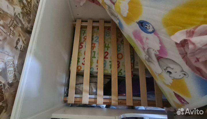 Кровать детская раздвижная IKEA + ламели + матрас