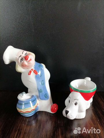 Статуэтка фарфоровая повар с котом СССР