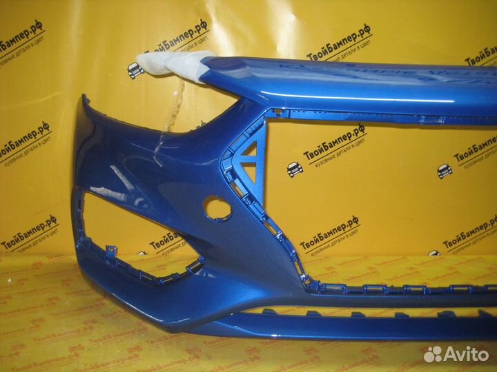 Бампер передний Hyundai Solaris 2017 Синий N4B