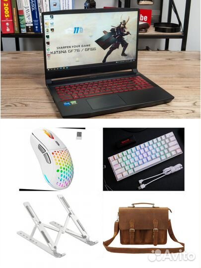Игровой ноутбук msi rtx 3060, клава, мышка, сумка