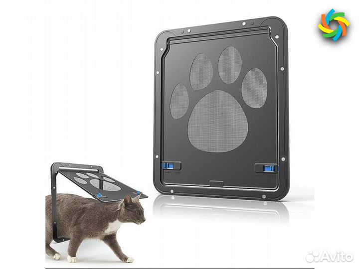 Дверца для кошек на москитную сетку