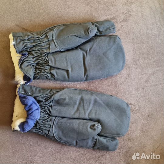 Варежки на овчине