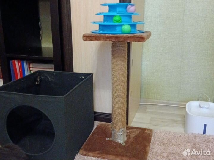 Когтеточка домик для кошки бу
