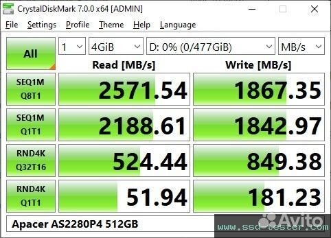 SSD M.2 NVMe 512gb Apacer