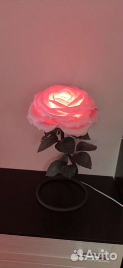 Ночник настольный роза