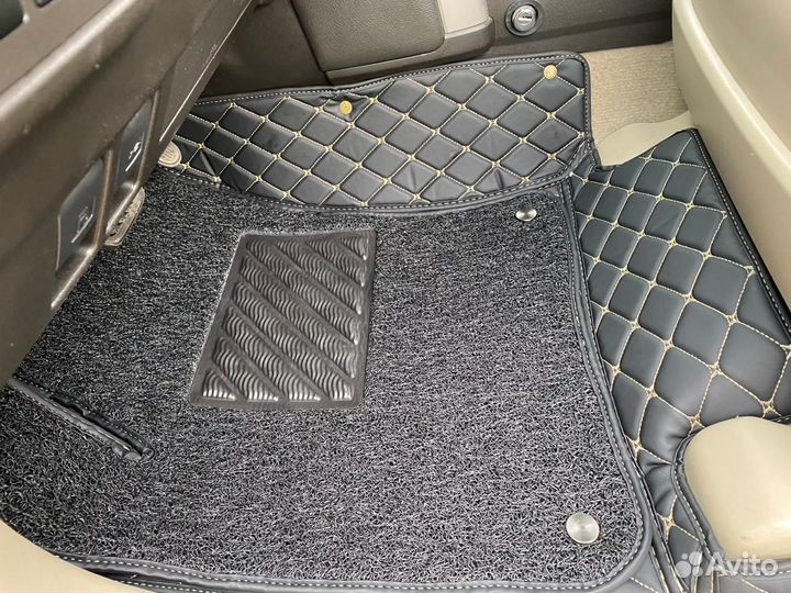 3Д ковры из экокожи на Land Cruser 150
