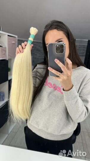 Волосы для наращивания 60 блонд