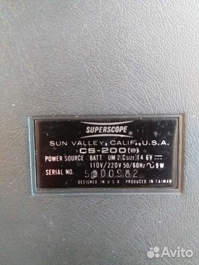 Магнитофон superscope, 1975г