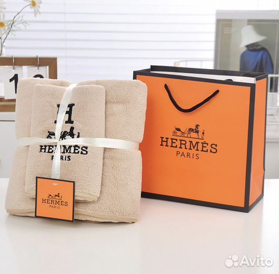 Набор Фирменных махровых Полотенец Hermes хермес