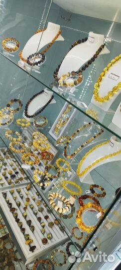 Янтарь бусины