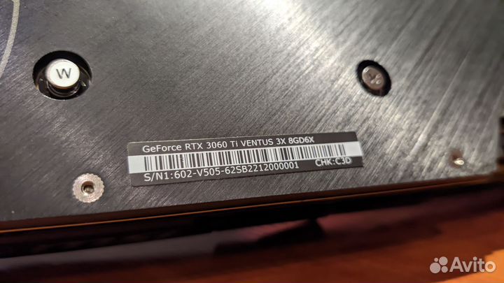 Видеокарта MSI RTX3060TI gddr6X ventus 3X