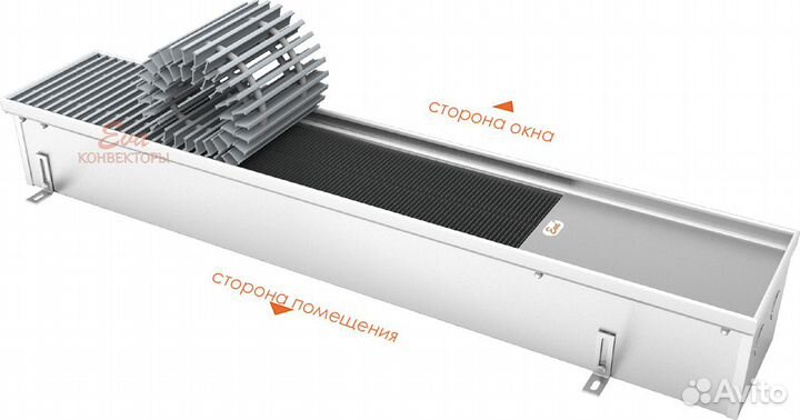 Конвектор внутрипольный с вентилятором Eva Systems