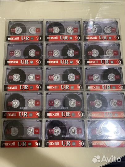 Аудиокассеты maxell ur 90мин 15 штук