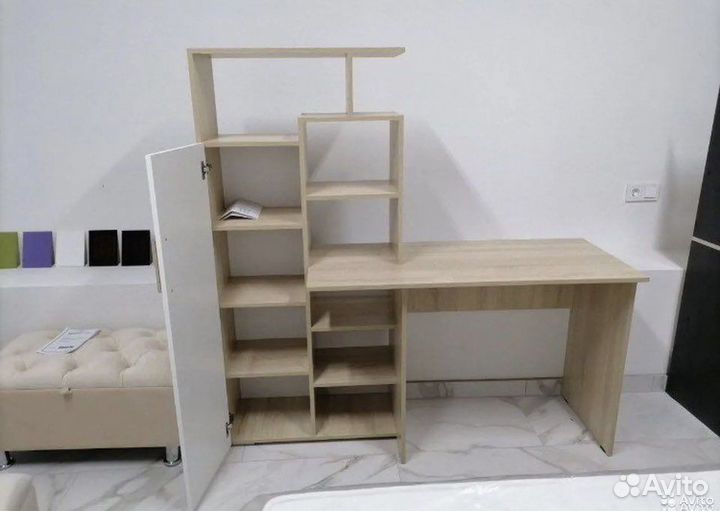Компьютерный стол с полками 2 цвета новый