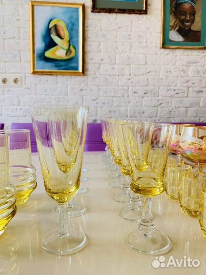 Цветное стекло СССР бокалы