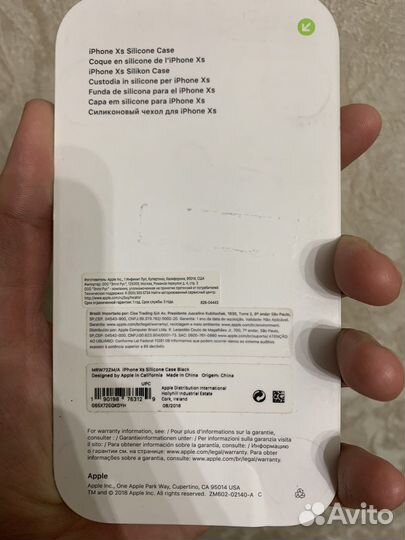 Чехол Apple silicone case iPhone X/XS (Черный)
