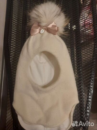 Шапка шлем для девочки зима