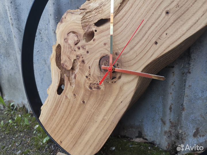 Настенные часы Лофт из слэба карагача