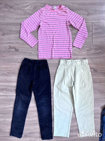 Пакет одежды на 134 брюки, трикотаж, куртка Lassie