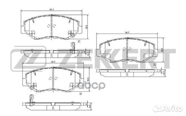 Колодки торм. диск. передн. Honda CR-V I-II 99