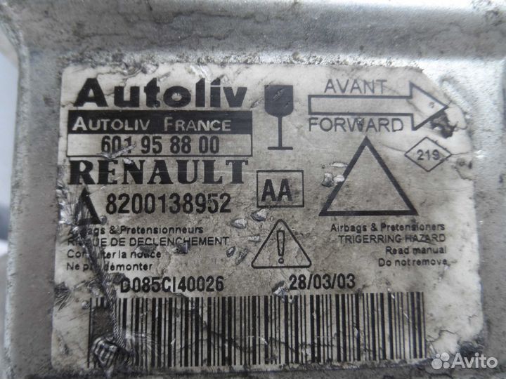 Эбу подушек безопасности Renault Laguna 2 601958800