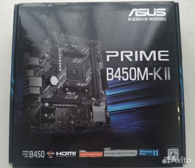 Материнская плата asus B450m-KII