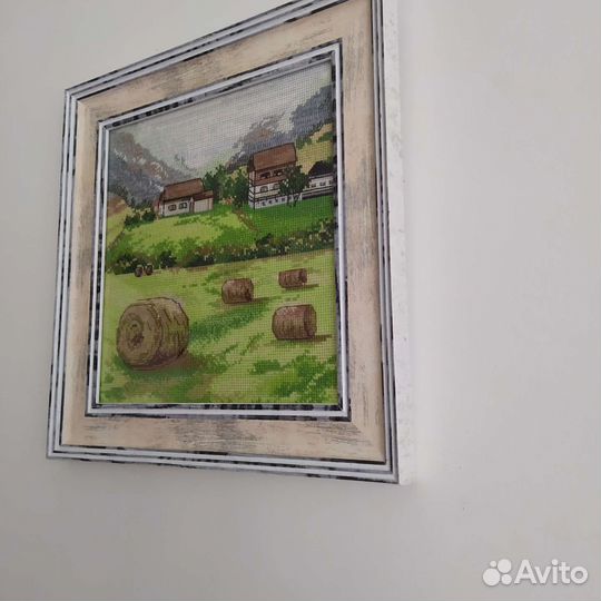 Картина вышитая крестом. Тоскана