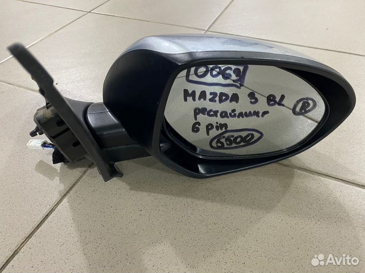 Правое зеркало Mazda 3 bl 7 pin 0063