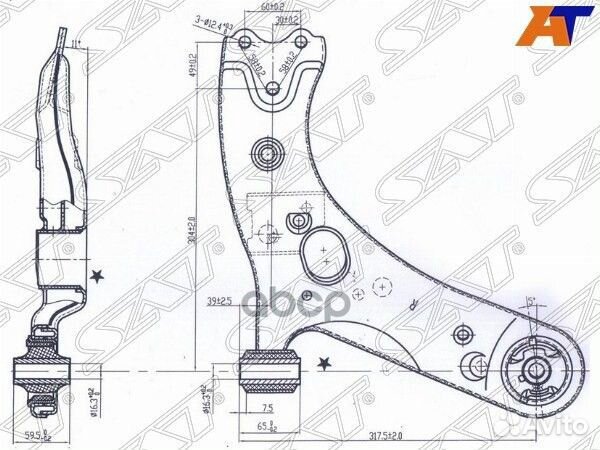 Рычаг нижний toyota prius 12/corolla/rumion/mark