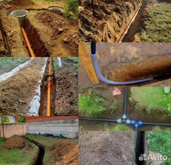 Монтаж колодцев, трубопроводов, замена подводки
