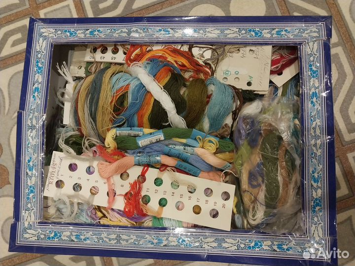 Нитки мулине остатки пакетом