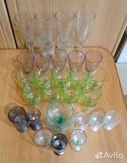 Бокалы фужеры рюмки стекло СССР