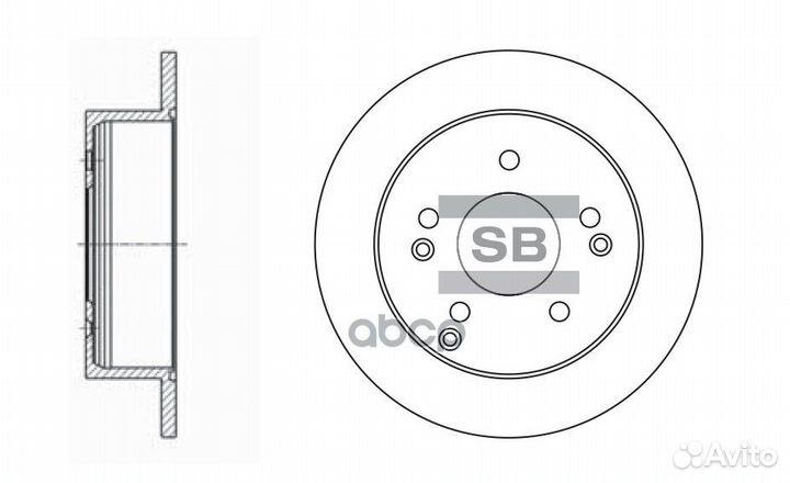 Диск тормозной, задний SD1006 Sangsin brake