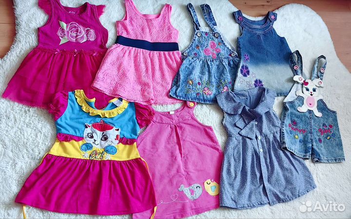 Большой пакет вещей и обуви для девочки 9-12 мес