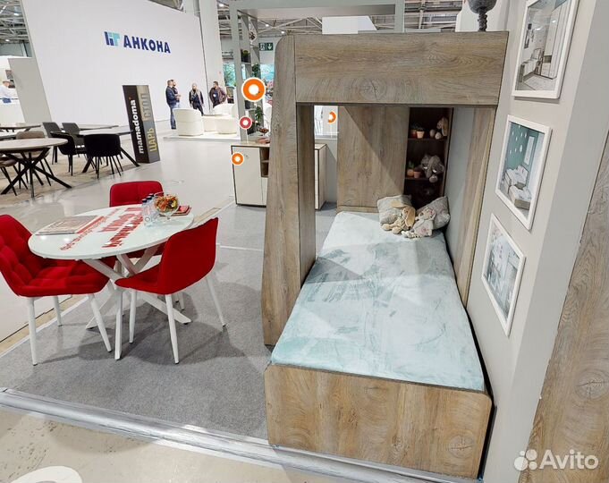 Кровать 2х ярусная со шкафом