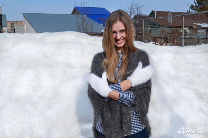 Платок пуховый оренбургский 120х120