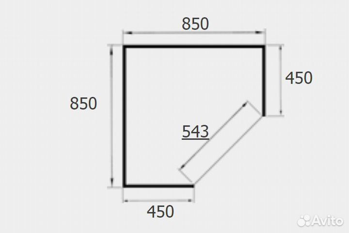 Шкаф угловой одностворчатый 