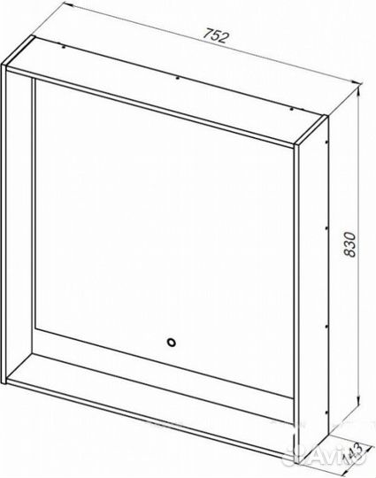 Зеркало Aquanet Милан 80 LED белое