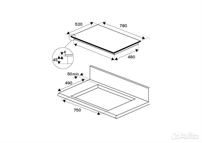 Варочная поверхность bertazzoni P784IC1G5NE