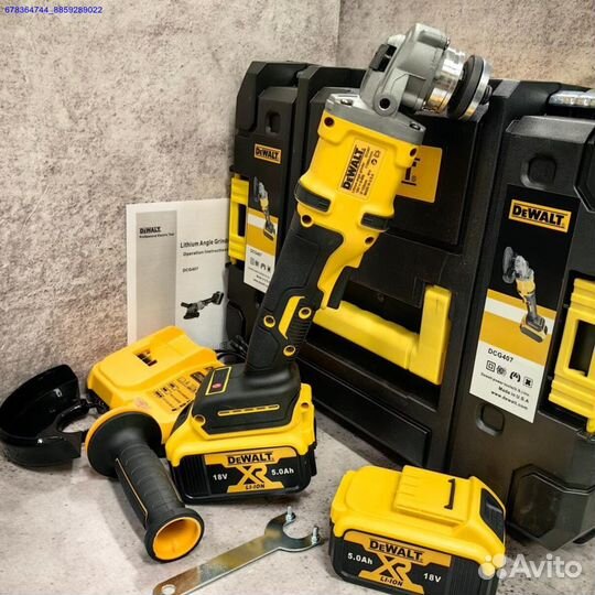 Болгарка ушм dewalt аккумуляторная 125 мм 2 аккум