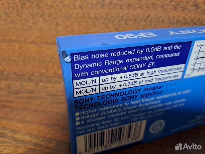 Аудиокассета sony EF 90