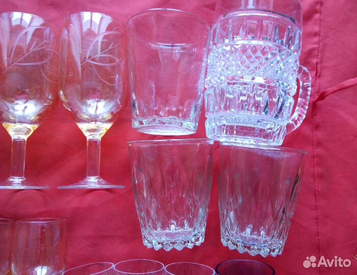 Посуда стекло стаканы бокалы хрусталь СССР Чехия