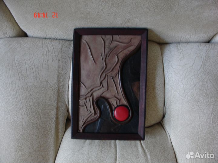 Картина кожаная (пейзаж из кожи)