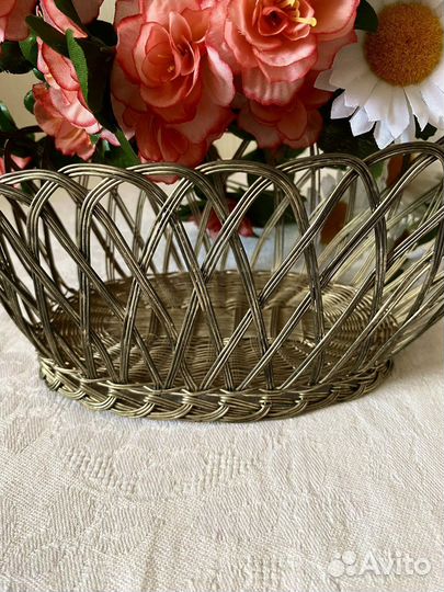 Антикварная корзина для сервировки, Франция