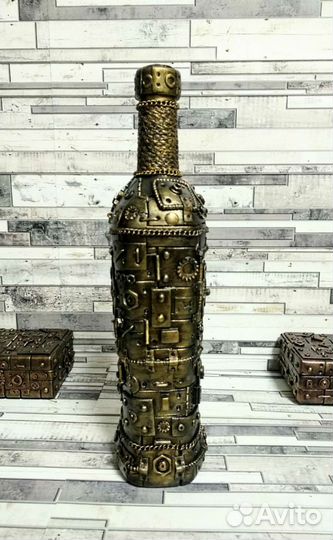 Бутылка в стиле стимпанк