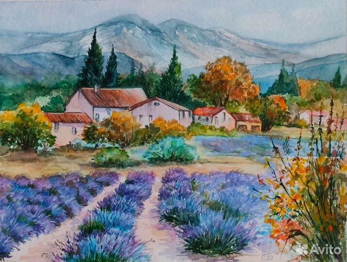 Картина Прованс акварель. В паспорту