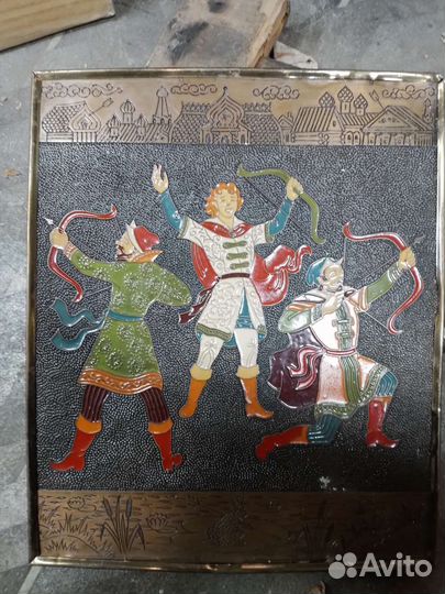 Панно чеканка на меди СССР